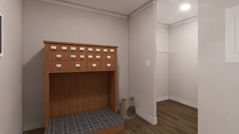 The HEY JUDE Guest Bedroom. This Manufactured Mobile Home features 4 bedrooms and 2 baths.