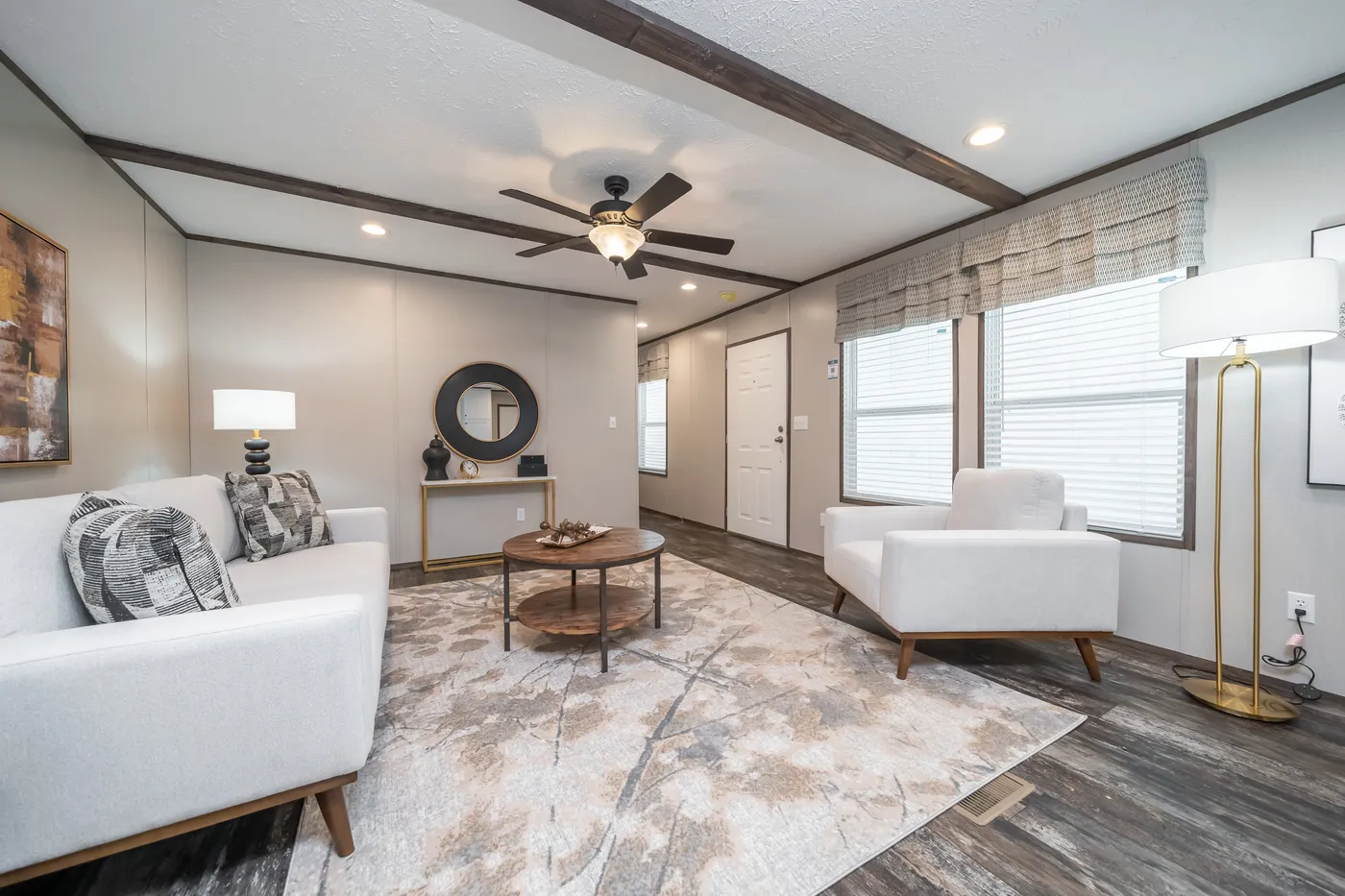 The THE GENERAL Living Room. This Manufactured Mobile Home features 3 bedrooms and 2 baths.