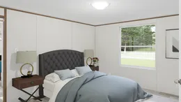 The ELATION Master Bedroom. This Manufactured Mobile Home features 3 bedrooms and 2 baths.