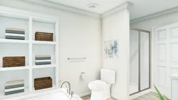 The HERITAGE 3101 Primary Bathroom. This Modular Home features 3 bedrooms and 2 baths.