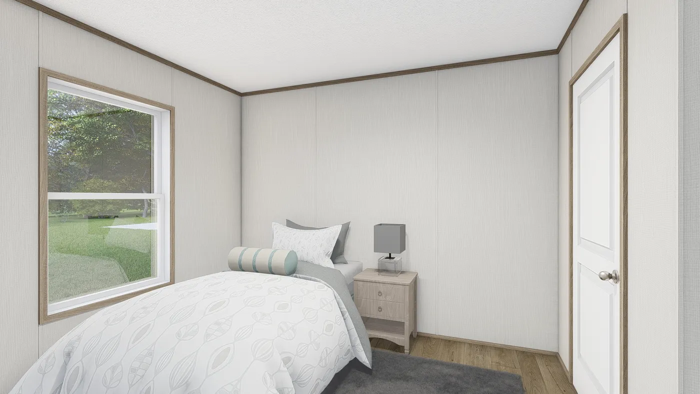 The ASPIRE Guest Bedroom. This Manufactured Mobile Home features 3 bedrooms and 2 baths.