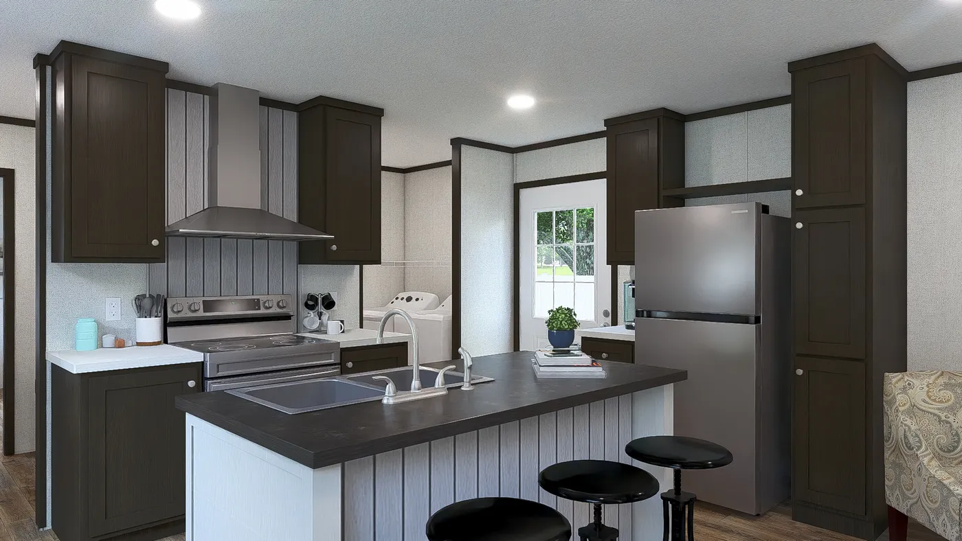 The INTUITION Kitchen. This Manufactured Mobile Home features 3 bedrooms and 2 baths.