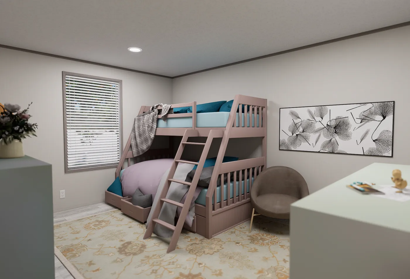 The DIAMOND Bedroom. This Manufactured Mobile Home features 3 bedrooms and 2 baths.