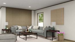 The EVEREST Living Room. This Manufactured Mobile Home features 4 bedrooms and 2 baths.