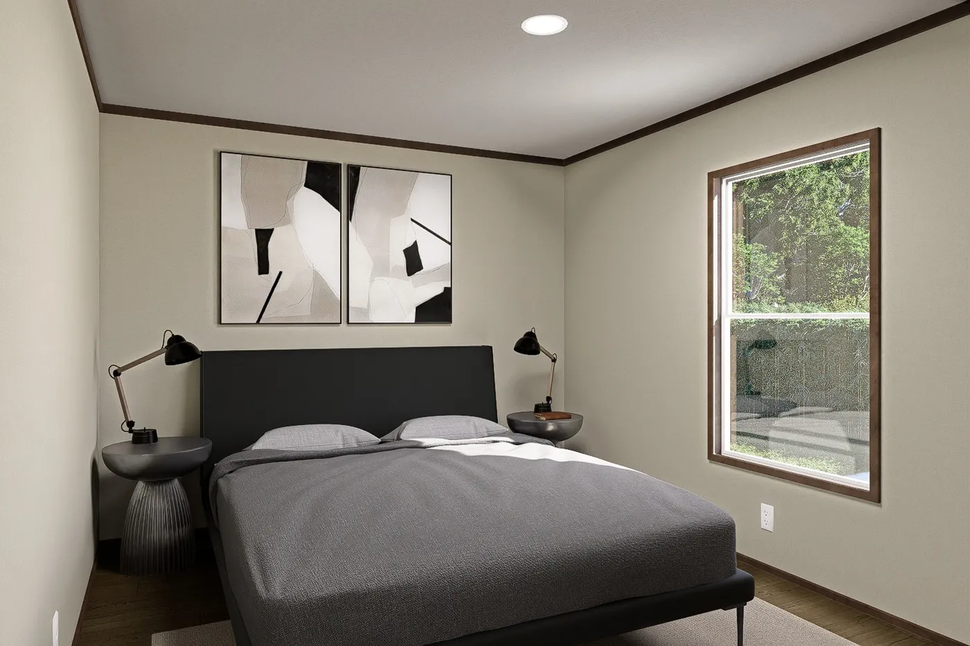 The SNOWCAP Bedroom. This Manufactured Mobile Home features 4 bedrooms and 3 baths.