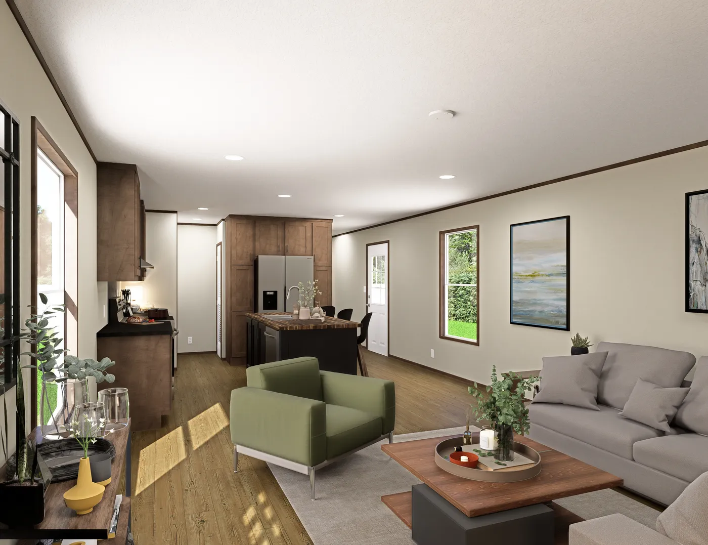 The ZION Foyer. This Manufactured Mobile Home features 3 bedrooms and 2 baths.