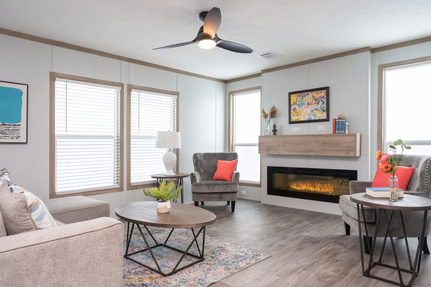 The BLUEBONNET BREEZE Den. This Manufactured Mobile Home features 3 bedrooms and 2 baths.