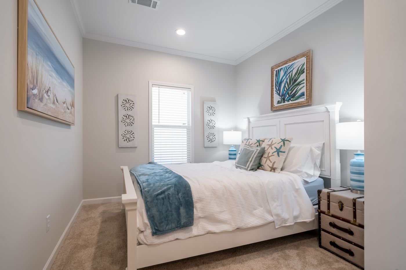 The TIFFANY Primary Bedroom. This Manufactured Mobile Home features 2 bedrooms and 2 baths.