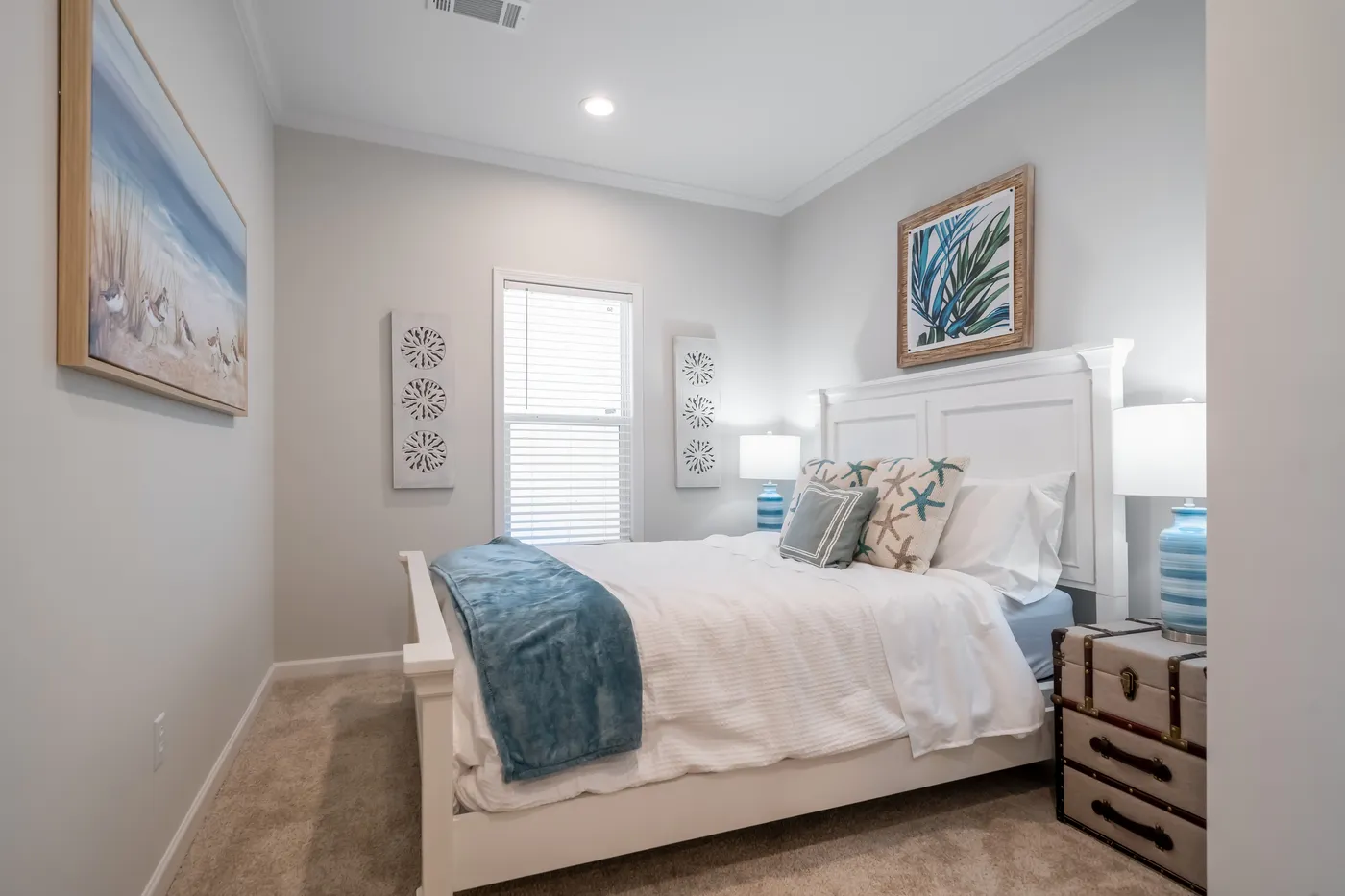 The TIFFANY Primary Bedroom. This Manufactured Mobile Home features 2 bedrooms and 2 baths.