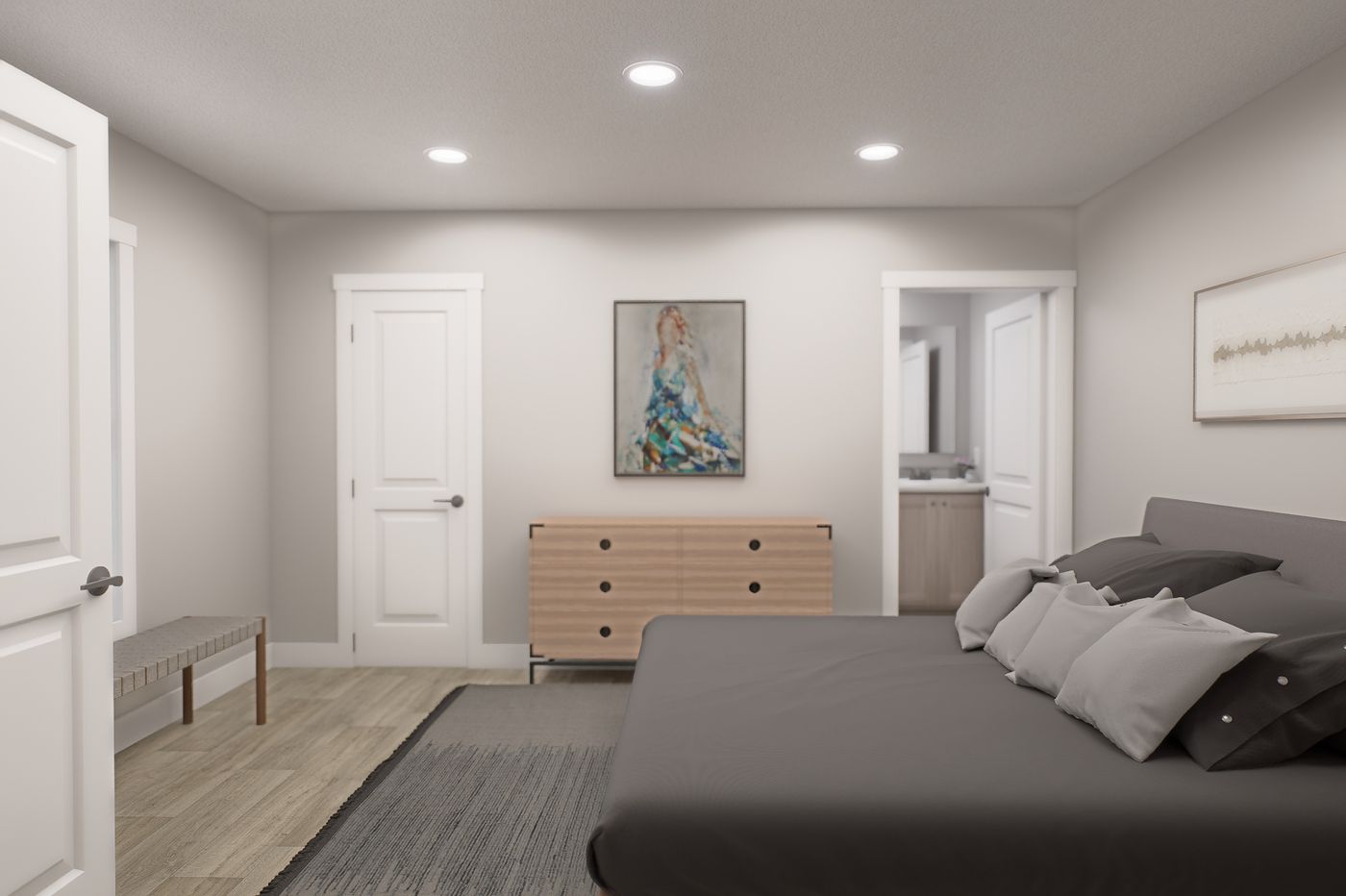 The RIGHT CHOICE 106 Primary Bedroom. This Manufactured Mobile Home features 3 bedrooms and 2 baths.
