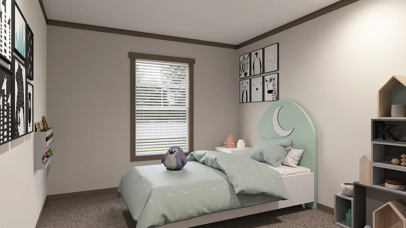 The ISABELLA ELITE Guest Bedroom. This Manufactured Mobile Home features 3 bedrooms and 2 baths.
