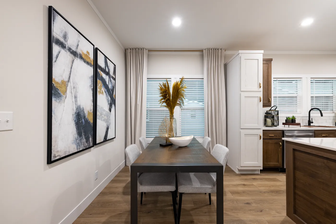 The SAVOR Dining Area. This Manufactured Mobile Home features 3 bedrooms and 2 baths.