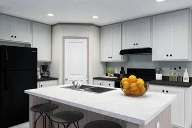 The 5228-E774P THE PULSE Kitchen. This Manufactured Mobile Home features 3 bedrooms and 2 baths.