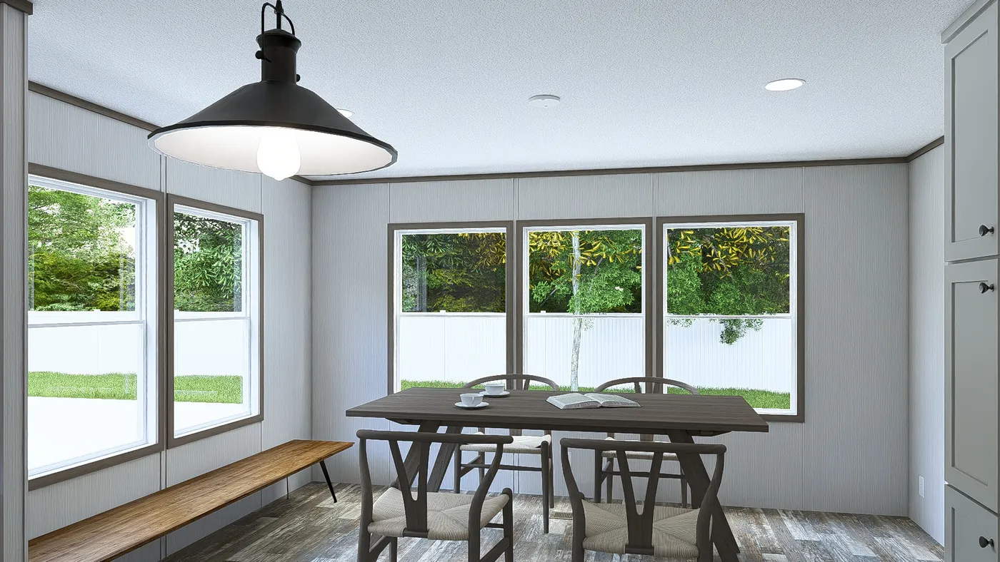 The ULTRA PRO JEWEL 3 BR 32X60 Dining Room. This Manufactured Mobile Home features 3 bedrooms and 2 baths.