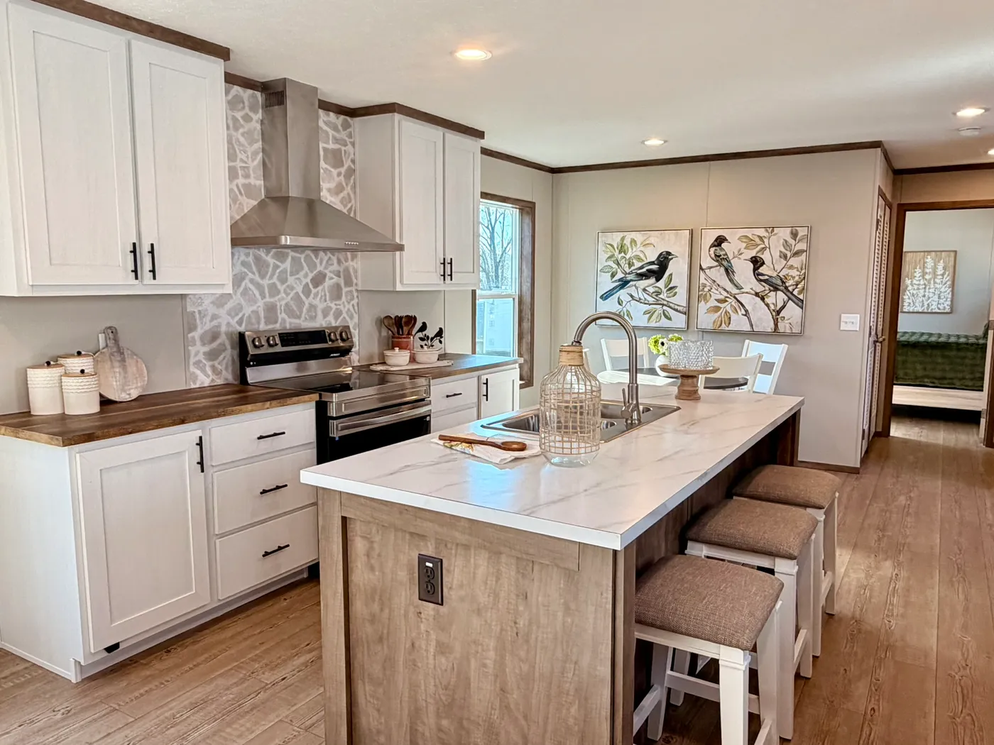 The HUDSON Kitchen. This Manufactured Mobile Home features 3 bedrooms and 2 baths.