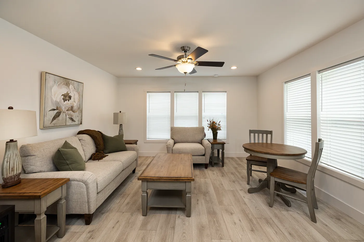 The RAMSEY 217-1 Living Room. This Manufactured Mobile Home features 3 bedrooms and 2 baths.