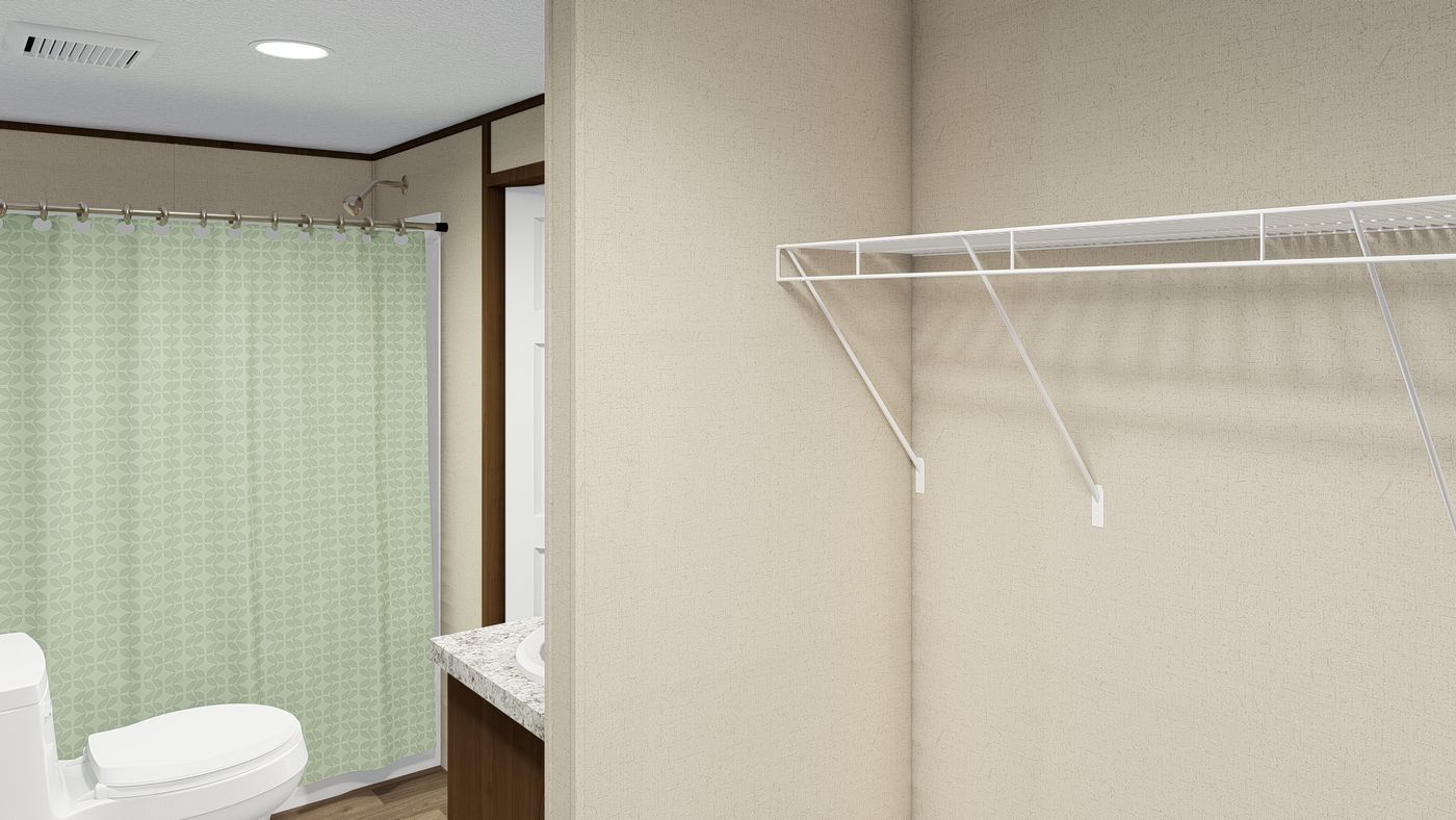 The ELATION Primary Bathroom. This Manufactured Mobile Home features 3 bedrooms and 2 baths.