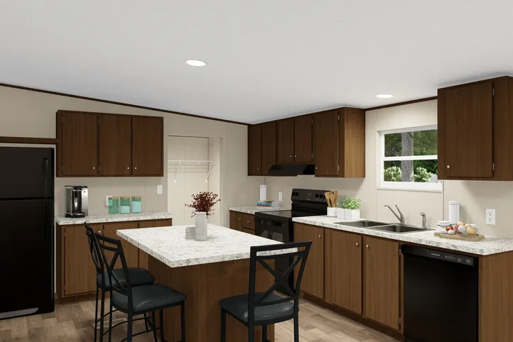 The TRIUMPH Kitchen. This Manufactured Mobile Home features 5 bedrooms and 3 baths.
