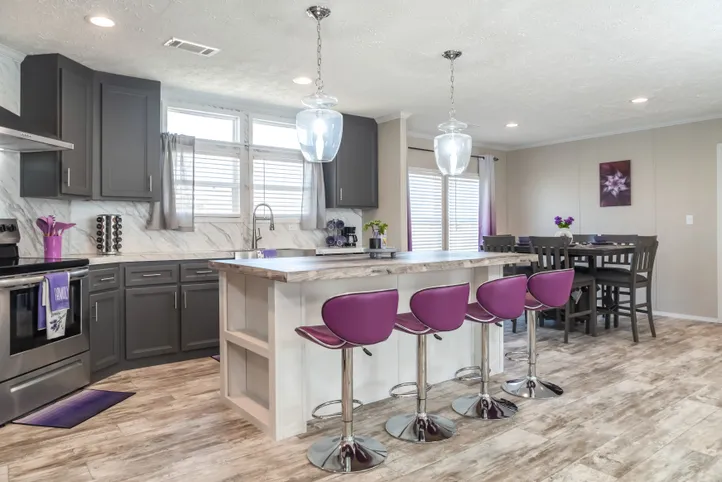 The STELLA Kitchen. This Manufactured Mobile Home features 3 bedrooms and 2 baths.