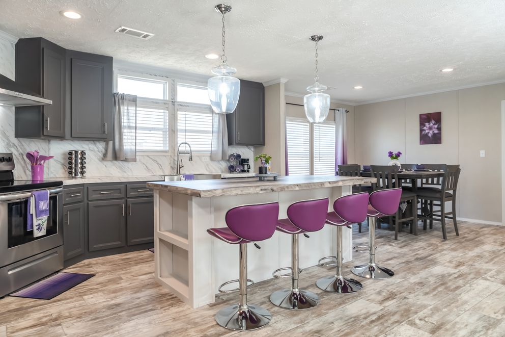 The STELLA Kitchen. This Manufactured Mobile Home features 3 bedrooms and 2 baths.