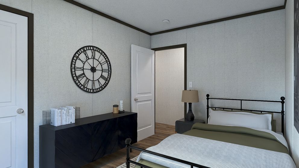 The INTUITION Guest Bedroom. This Manufactured Mobile Home features 3 bedrooms and 2 baths.