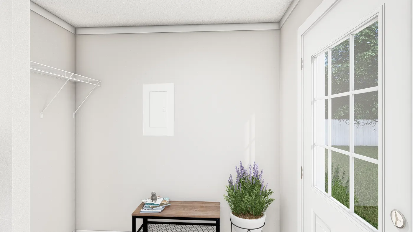 The SWEET CAROLINE Foyer. This Manufactured Mobile Home features 3 bedrooms and 2 baths.