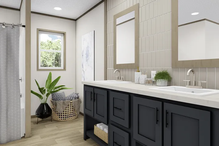 The MOROCCO Primary Bathroom. This Manufactured Mobile Home features 4 bedrooms and 2 baths.
