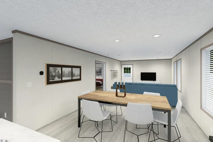 The 5628-E787 THE PULSE Dining Room. This Manufactured Mobile Home features 3 bedrooms and 2 baths.