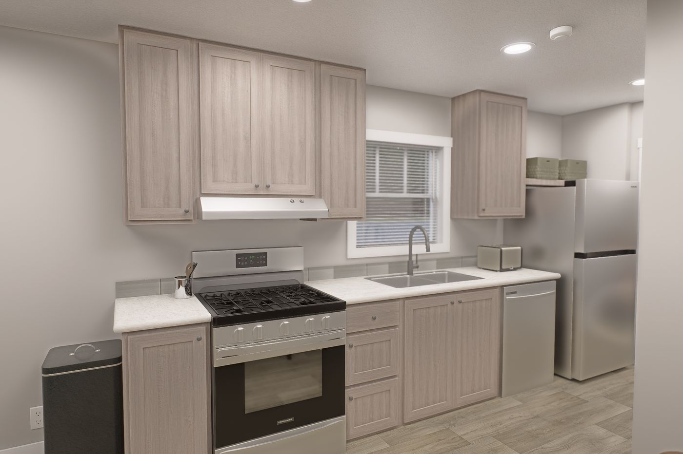 The RIGHT CHOICE 106 Kitchen. This Manufactured Mobile Home features 3 bedrooms and 2 baths.