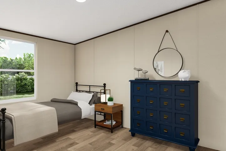 The THRILL Bedroom. This Manufactured Mobile Home features 3 bedrooms and 2 baths.