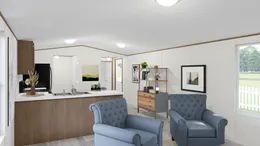 The GRAND Living Room. This Manufactured Mobile Home features 4 bedrooms and 2 baths.