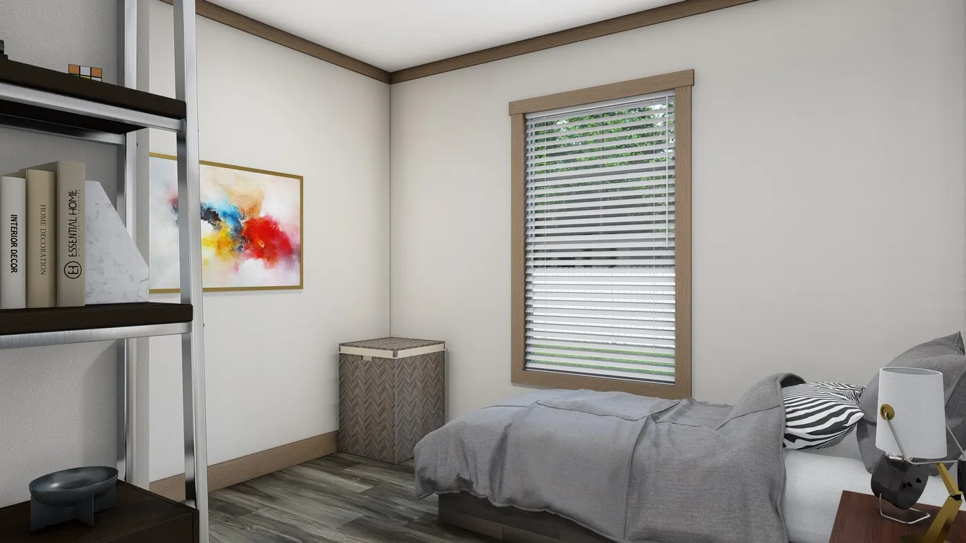 The ANNIE Guest Bedroom. This Manufactured Mobile Home features 3 bedrooms and 2 baths.