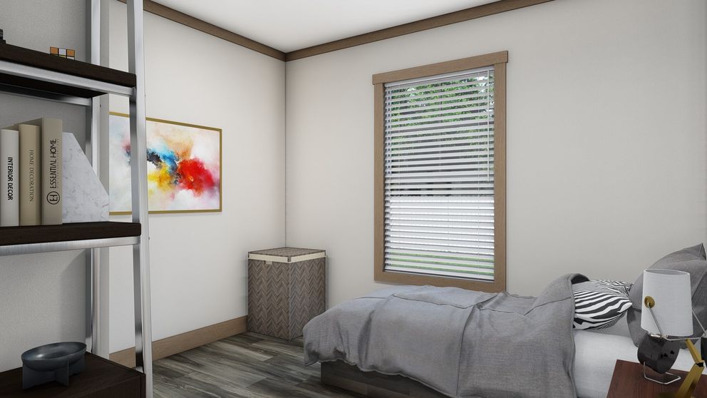 The ANNIE Guest Bedroom. This Manufactured Mobile Home features 3 bedrooms and 2 baths.