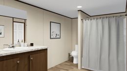 The PRIDE Primary Bathroom. This Manufactured Mobile Home features 4 bedrooms and 2 baths.