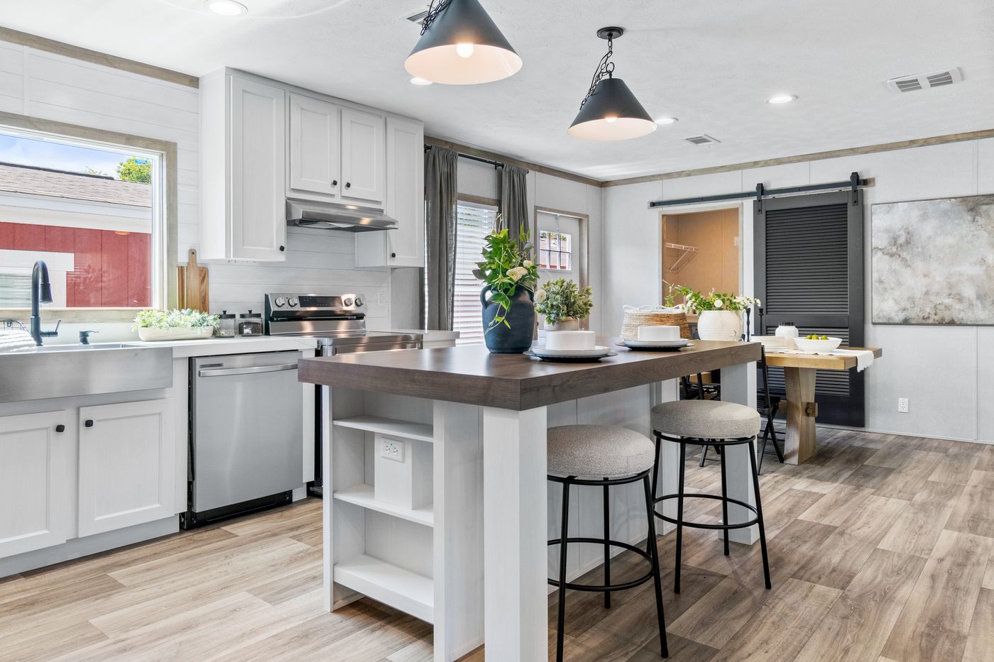 The THE REAL DEAL Kitchen. This Manufactured Mobile Home features 3 bedrooms and 2 baths.