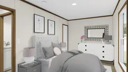 The THE INTUITION Bedroom. This Manufactured Mobile Home features 3 bedrooms and 2 baths.