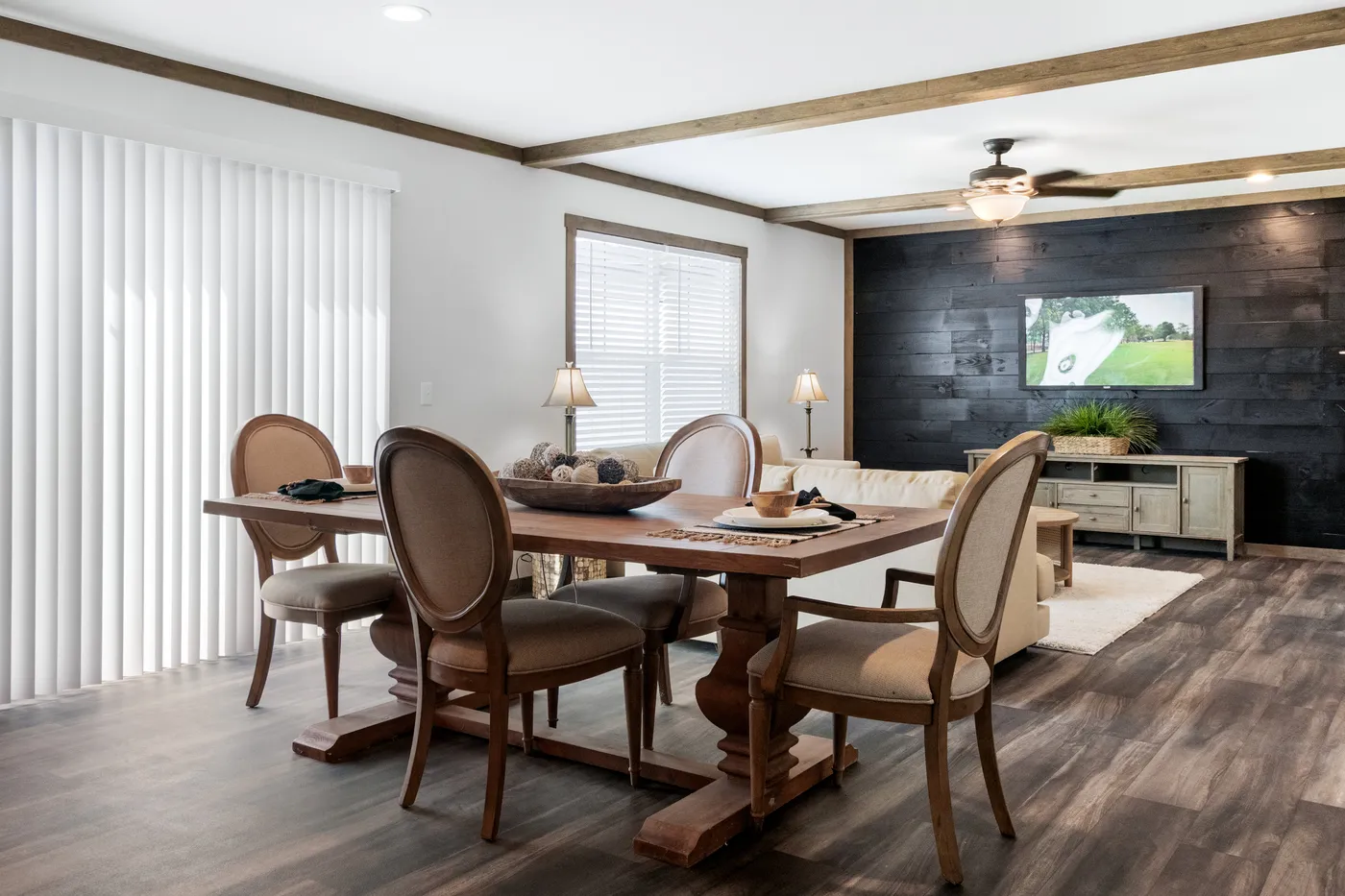The ISABELLA ELITE Dining Area. This Manufactured Mobile Home features 3 bedrooms and 2 baths.
