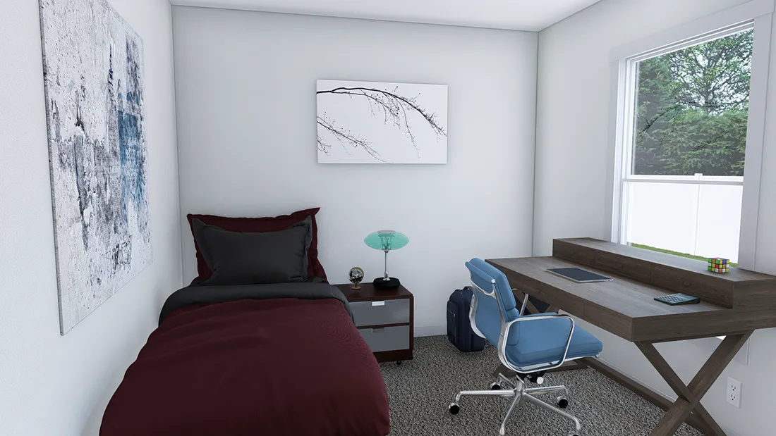 The SWEET DREAMS Guest Bedroom. This Manufactured Mobile Home features 3 bedrooms and 2 baths.