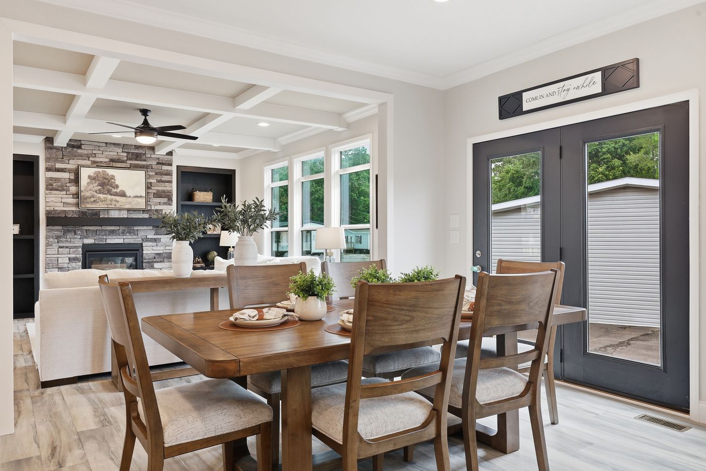 The THE SUMMIT Dining Area. This Manufactured Mobile Home features 3 bedrooms and 2 baths.