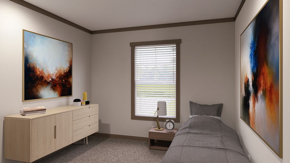 The ISABELLA Bedroom. This Manufactured Mobile Home features 3 bedrooms and 2 baths.