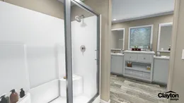 The SWEET BREEZE 72 Primary Bathroom. This Manufactured Mobile Home features 4 bedrooms and 2 baths.