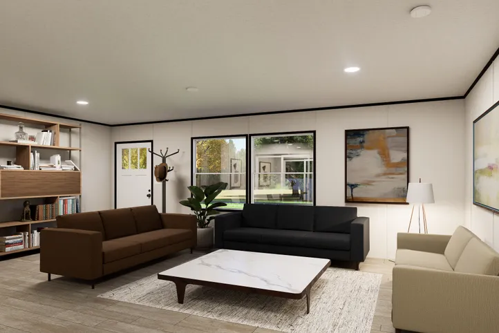 The ULTRA PRO HERCULES 28X68 3BR Living Room. This Manufactured Mobile Home features 3 bedrooms and 2 baths.