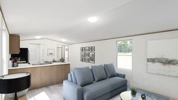 The DELIGHT Living Room. This Manufactured Mobile Home features 2 bedrooms and 2 baths.
