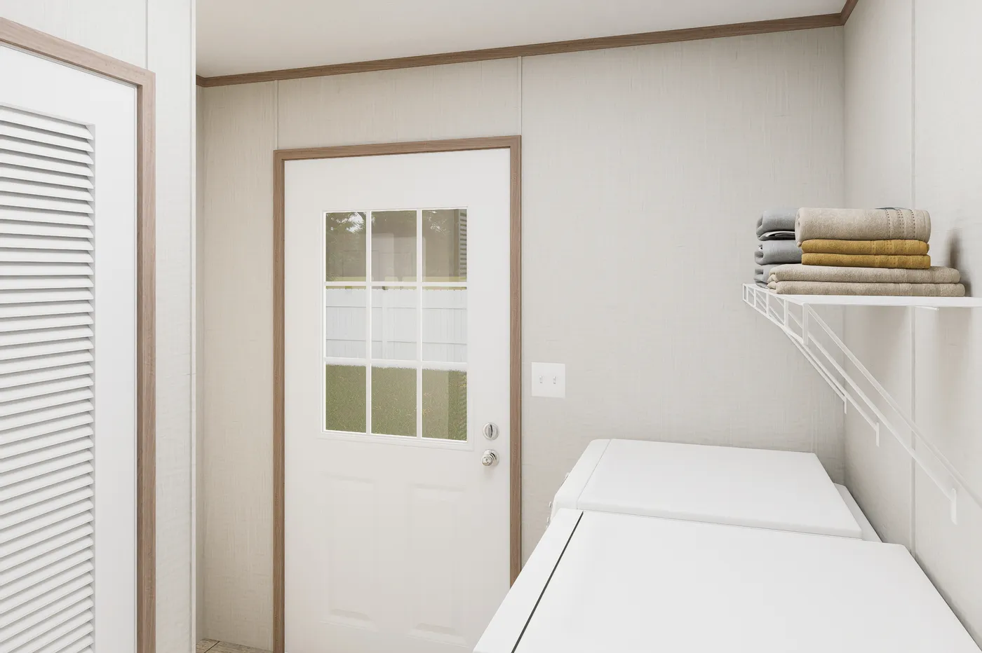 The ULTRA FLEX 76 Utility Room. This Manufactured Mobile Home features 4 bedrooms and 2 baths.