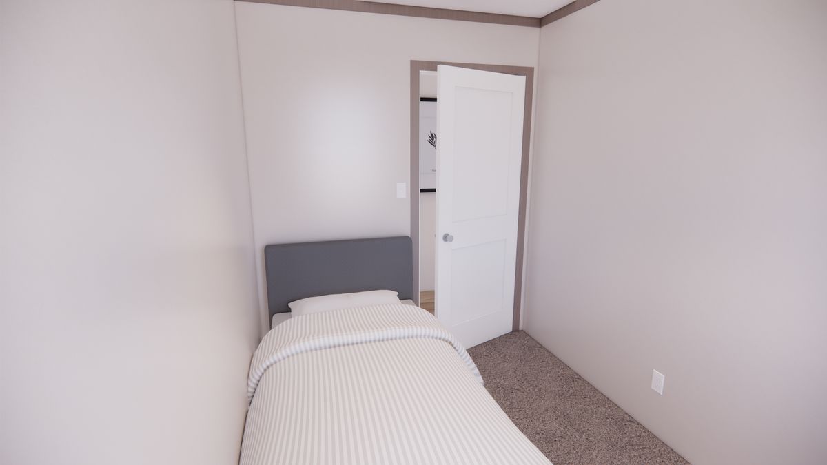 The 6016-4203 ADRENALINE Guest Bedroom. This Manufactured Mobile Home features 2 bedrooms and 2 baths.