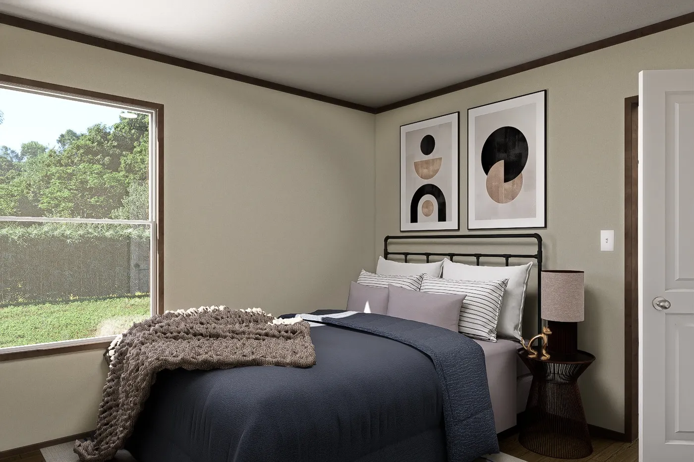 The SNOWCAP Bedroom. This Manufactured Mobile Home features 4 bedrooms and 3 baths.