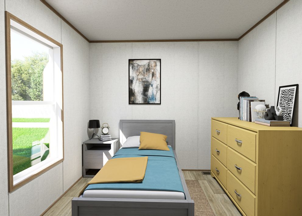 The VISTA Guest Bedroom. This Manufactured Mobile Home features 3 bedrooms and 2 baths.
