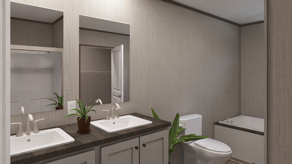 The ULTRA PRO BIG BOY 4 BR 32X76 Primary Bathroom. This Manufactured Mobile Home features 4 bedrooms and 2 baths.