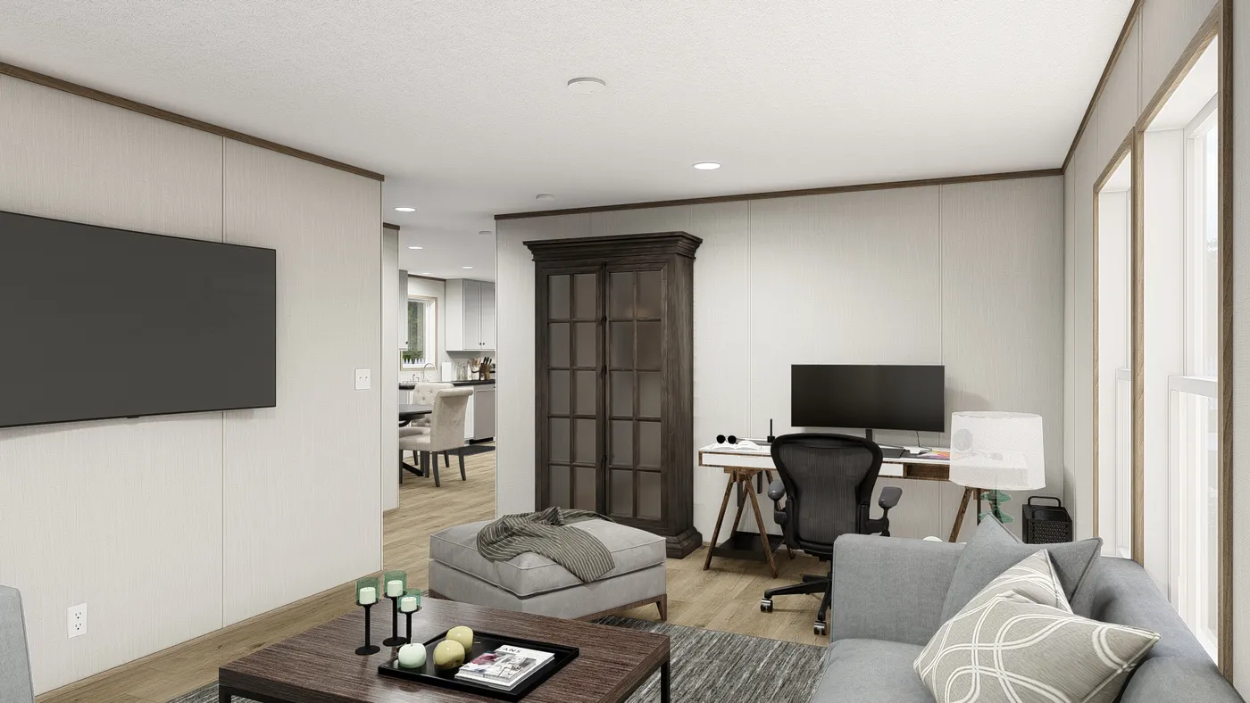 The HAVEN Den. This Manufactured Mobile Home features 3 bedrooms and 2 baths.
