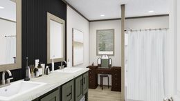 The BOONE   28X56 Master Bathroom. This Manufactured Mobile Home features 4 bedrooms and 2 baths.